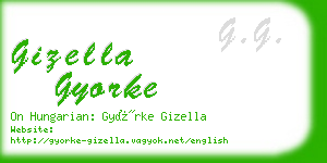 gizella gyorke business card